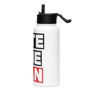 Stainless steel water bottle with a straw lid - Image 3